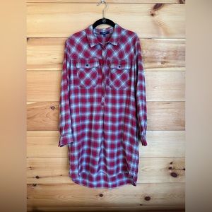 Madewell Flannel Shirtdress in Jensen Plaid, Size S